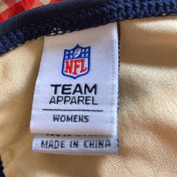 RARE NEW CHICAGO BEARS WOMEN’S BIKINI SWIM TOP LICENSED DK BLUE & LOGO SZ LARGE - Picture 4 of 6